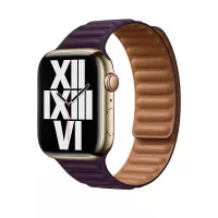 Шкіряний ремінець для Apple Watch 38/40/41 mm Apple Leather Link Dark Cherry - S/M (ML7M3)