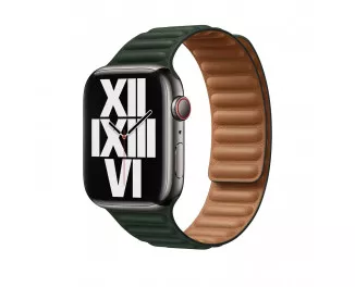 Кожаный ремешок для Apple Watch 38/40/41 mm Apple Leather Link Sequoia Green - M/L (ML7Q3)