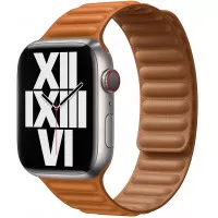 Кожаный ремешок для Apple Watch 41mm Apple Leather Link Golden Brown - M/L (ML7L3)