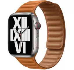 Кожаный ремешок для Apple Watch 41mm Apple Leather Link Golden Brown - M/L (ML7L3)