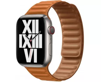 Кожаный ремешок для Apple Watch 41mm Apple Leather Link Golden Brown - M/L (ML7L3)
