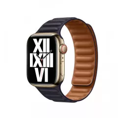 Кожаный ремешок для Apple Watch 41mm Apple Leather Link Ink - M/L (MP843)