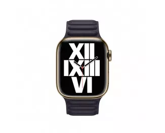 Шкіряний ремінець для Apple Watch 41mm Apple Leather Link Ink - M/L (MP843)