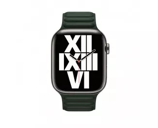 Шкіряний ремінець для Apple Watch 42/44/45 mm Apple Leather Link Sequoia Green - S/M (ML7Y3)