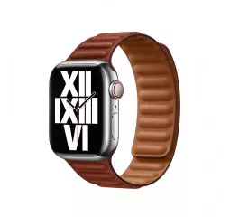 Шкіряний ремінець для Apple Watch 42/44/45 mm Apple Leather Link Umber - M/L (MP863)