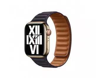 Кожаный ремешок для Apple Watch 44/45/46 mm Apple Leather Link Ink - S/M (MP873)