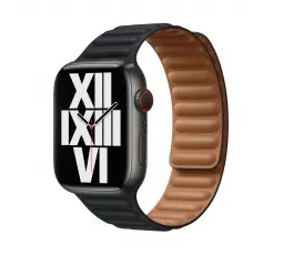 Кожаный ремешок для Apple Watch 44/45/46 mm Apple Leather Link Midnight - M/L (ML823)