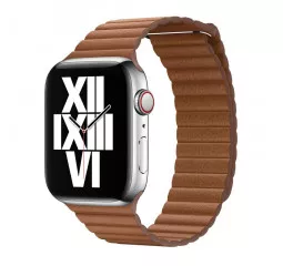 Кожаный ремешок для Apple Watch 44/45/46 mm Apple Leather Loop Saddle Brown - Medium (MXAF2)