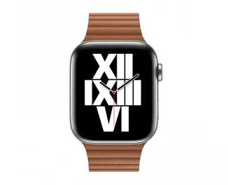 Кожаный ремешок для Apple Watch 44/45/46 mm Apple Leather Loop Saddle Brown - Medium (MXAF2)