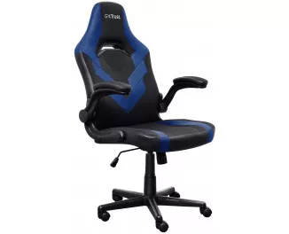 Крісло Trust GXT703B Riye, ПУ шкіра, Foldable Armrests, синій