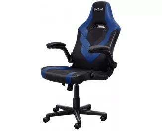 Крісло Trust GXT703B Riye, ПУ шкіра, Foldable Armrests, синій