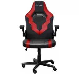 Крісло Trust GXT703R Riye, ПУ шкіра, Foldable Armrests, червоний