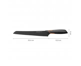 Кухонный нож для хлеба Fiskars Edge, 23.4см, нержавеющая сталь, пластик, черный