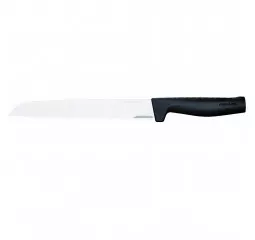 Кухонный нож для хлеба Fiskars Hard Edge, 22см, нержавеющая сталь, пластик, черный