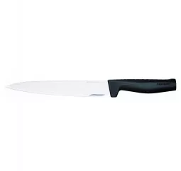 Кухонный нож для мяса Fiskars Hard Edge, 21.6см, нержавеющая сталь, пластик, черный