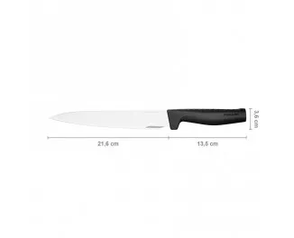 Кухонный нож для мяса Fiskars Hard Edge, 21.6см, нержавеющая сталь, пластик, черный