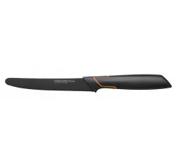 Кухонный нож для томатов Fiskars Edge, 13.3см, нержавеющая сталь, пластик, черный