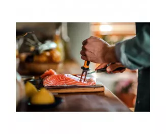 Кухонный нож филейный Fiskars Functional Form, 21.6см, нержавеющая сталь, пластик, черный