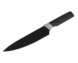 Кухонный нож поварской Ardesto Black Mars, 20см, нержавеющая сталь, пластик, черный
