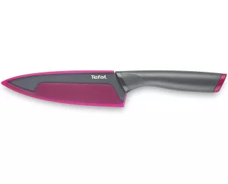 Кухонный нож поварской Tefal Fresh Kitchen, 15см, с чехлом, нержавеющая сталь, пластик, серый