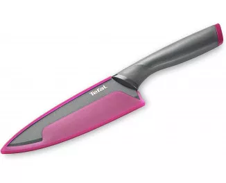 Кухонный нож поварской Tefal Fresh Kitchen, 15см, с чехлом, нержавеющая сталь, пластик, серый