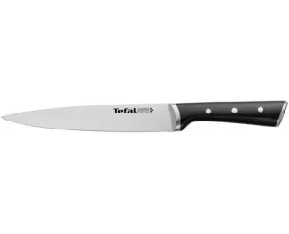 Кухонный нож поварской Tefal Ice Force, 20см, нержавеющая сталь, пластик, черный