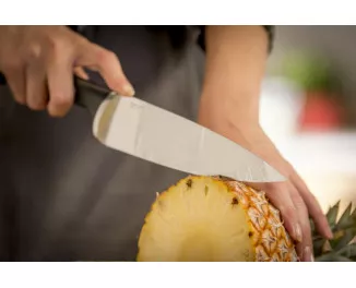 Кухонный нож поварской Tefal Ice Force, 20см, нержавеющая сталь, пластик, черный
