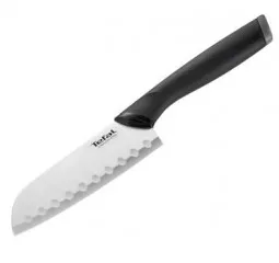 Кухонный нож Сантока Tefal Comfort, 12см, нержавеющая сталь, пластик, черный