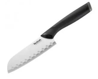 Кухонный нож Сантока Tefal Comfort, 12см, нержавеющая сталь, пластик, черный