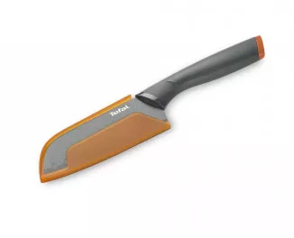 Кухонный нож Сантока Tefal Fresh Kitchen, 12см, с чехлом, нержавеющая сталь, пластик, серый