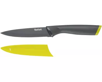 Кухонный нож универсальный Tefal Fresh Kitchen, 12см, с чехлом, нержавеющая сталь, пластик, серый