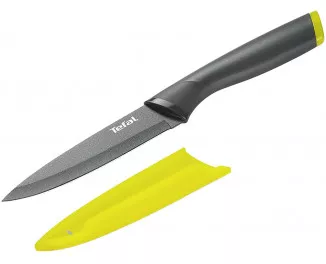 Кухонный нож универсальный Tefal Fresh Kitchen, 12см, с чехлом, нержавеющая сталь, пластик, серый