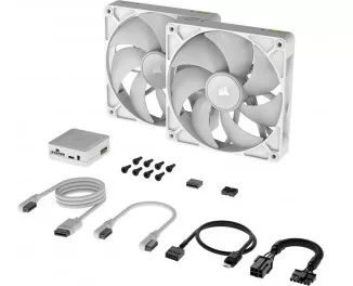 Кулер для корпуса Corsair iCUE Link RX140 RGB PWM White Dual Pack (CO-9051024-WW)