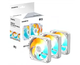 Кулер для корпуса Gigabyte EZ CHAIN FAN 120 ICE 3-Pack (GP-GBT EZFAN1203 ICE)
