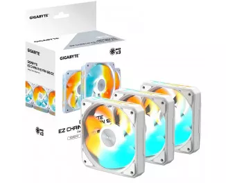 Кулер для корпуса Gigabyte EZ CHAIN RVS FAN 120 ICE 3-Pack (GP-GBT EZRVSFAN1203 ICE)