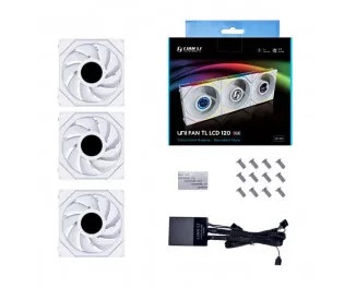 Кулер для корпуса Lian Li TL LCD 120-3 White (G99.12TLLCD3W.00)