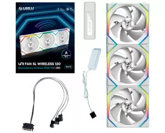 Кулер для корпуса Lian Li Uni Fan SL WIRELESS 120-3 White (G99.12SL1W3W.00)