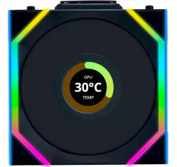 Кулер для корпуса Lian Li Uni Fan SL WIRELESS LCD Reverse 120-1 (G99.12RSLLCD1W1B.00)