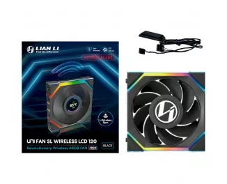 Кулер для корпусу Lian Li Uni Fan SL WIRELESS LCD Reverse 120-1 (G99.12RSLLCD1W1B.00)