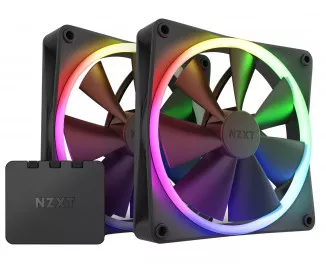 Кулер для корпусу NZXT F140 RGB Twin Pack Black (RF-R14DF-B1)