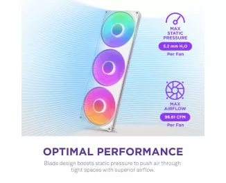 Кулер для корпусу NZXT F420 RGB Core White (RF-U42HF-W1)