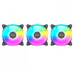 Кулер для корпуса PcCOOLER для корпусу F3 T120 ARGB 3 in 1 Black