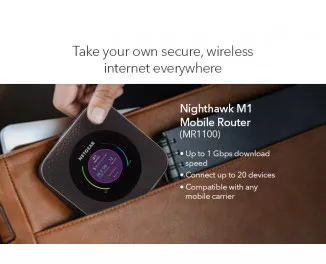 Маршрутизатор Netgear MR1100 Nighthawk M1 LTE Black (MR1100-100EUS)