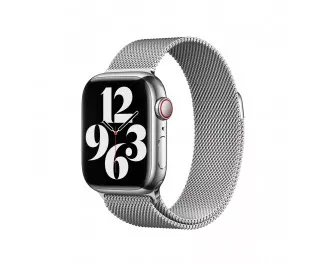 Металевий ремінець для Apple Watch 42/44/45 mm Apple Milanese Loop Silver (MTJR3)