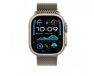 Металлический ремешок для Apple Watch Ultra 49mm Apple Milanese Loop Natural Titanium - Large (MXKE3)