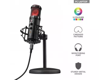 Микрофон Trust GXT 256 Exxo USB Streaming Microphone Black