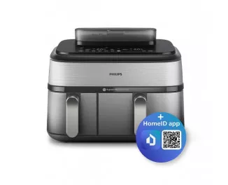 Мультипечь (аэрофритюрница) PHILIPS Ovi Dual Basket Airfryer NA555/00