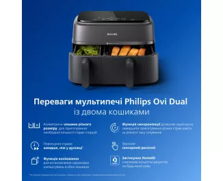 Мультипечь (аэрофритюрница) PHILIPS Ovi Dual Series 3000 NA350/03