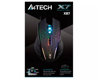 Мышь A4Tech X87 Game Oscar Neon mouse Maze Black