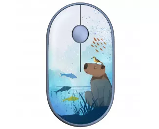 Мышь беспроводная 2E MF300 Capybara Silent WL BT Swim Blue (2E-MF300WCAPIBARABL)